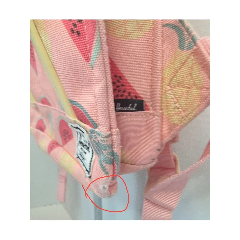 Herschel Supply Co Survey Kids Backpack Pink Watermelon Pineapple Fruit Print